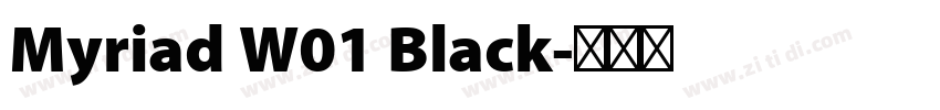 Myriad W01 Black字体转换